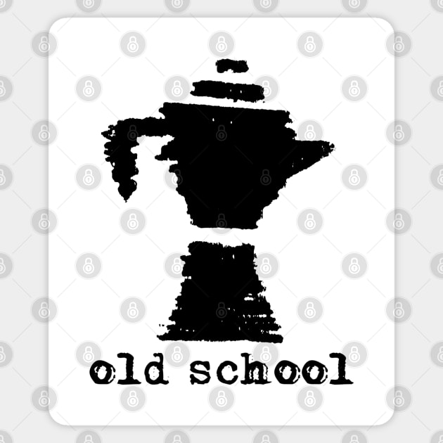 Funny coffee – Old school moka Sticker by LiveForever